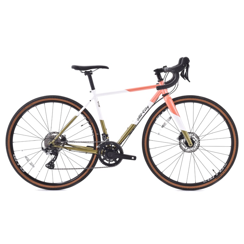 USED All-City Cosmic Stallion Steel Gravel Bike Shimano GRX 11 speed 46cm Coral Moss