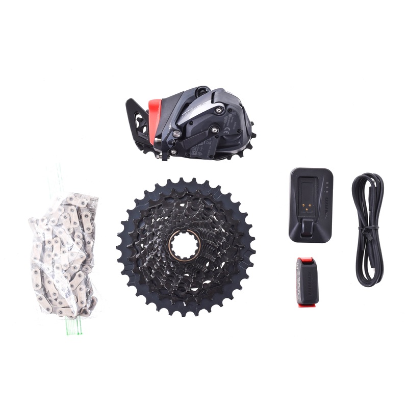 USED SRAM Force eTap AXS Rear Derailleur and 10-33T XDR Driver w/ Battery Charger