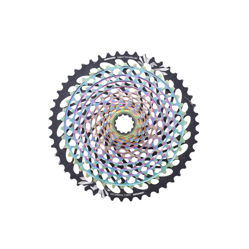 USED SRAM XX1 Eagle AXS XG-1299 Cassette – 12-Speed, 10-50t, Rainbow, For XD Driver Body