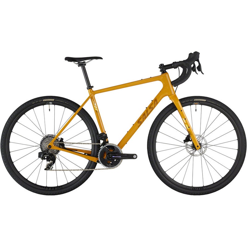 DEMO Salsa Warbird C Force AXS Wide Bike – 700c, Carbon, Mustard Yellow, 54.5cm, GRADE TEST