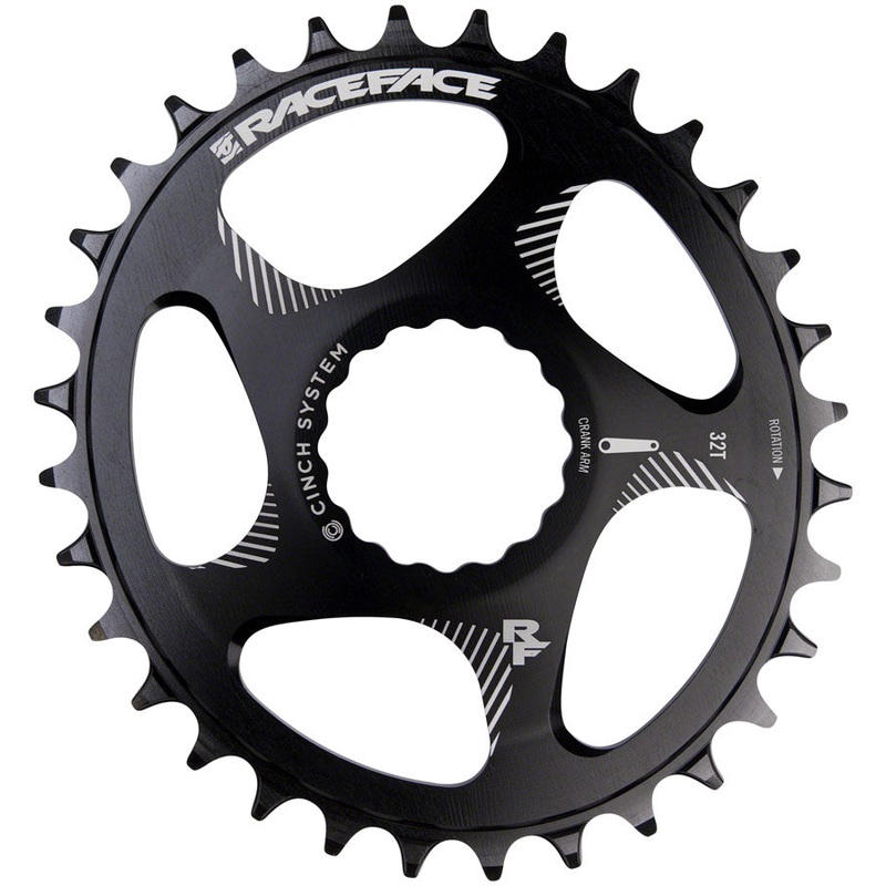 NEW RaceFace Narrow Wide Oval Chainring: Direct Mount CINCH, 32t, Black
