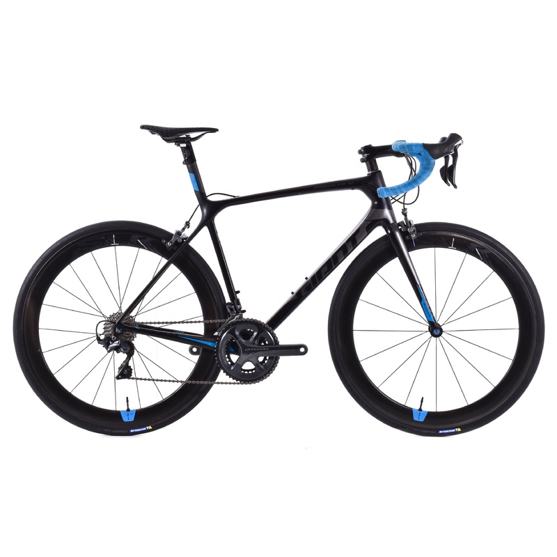 USED 2017 Giant TCR Advanced SL Road Bike M/L Shimano Ultegra w/ Carbon Wheels Rim Brake Black/Blue