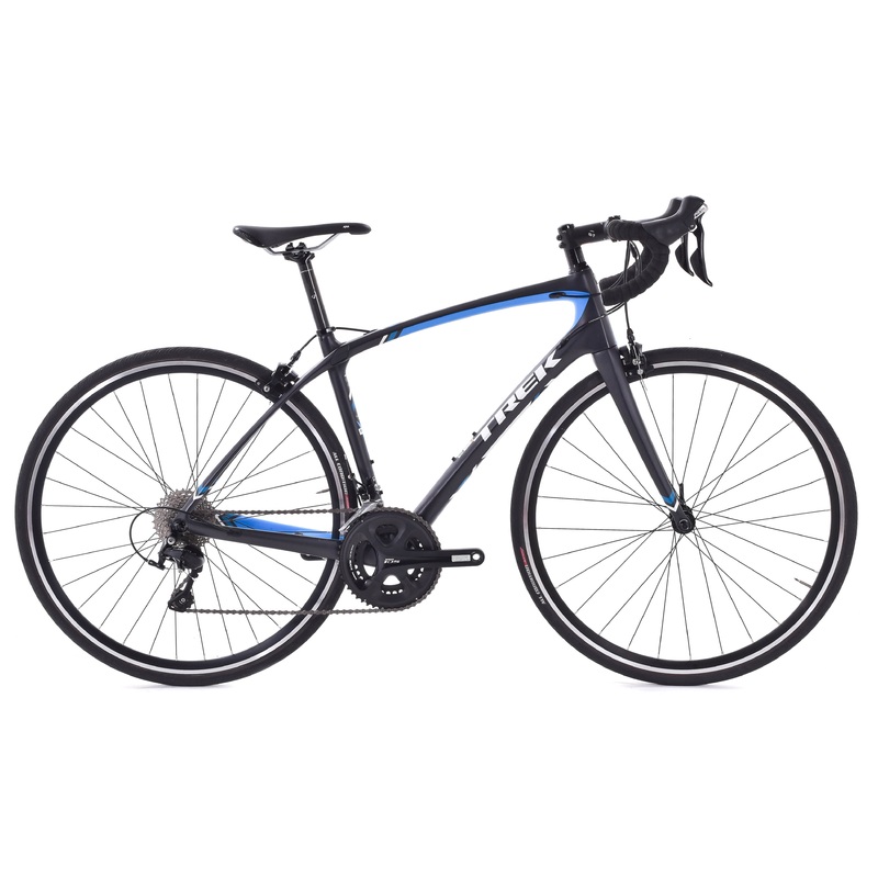 USED 2017 Trek Silque S 5 Carbon Road Bike 52cm Shimano 105 2×11 Speed Black/White/Blue