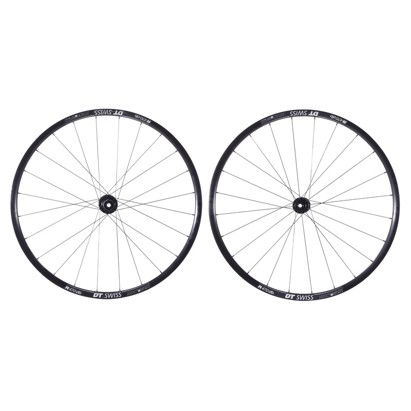 USED DT Swiss R470 db 700C Alloy Wheelset 12mm TA CL Disc