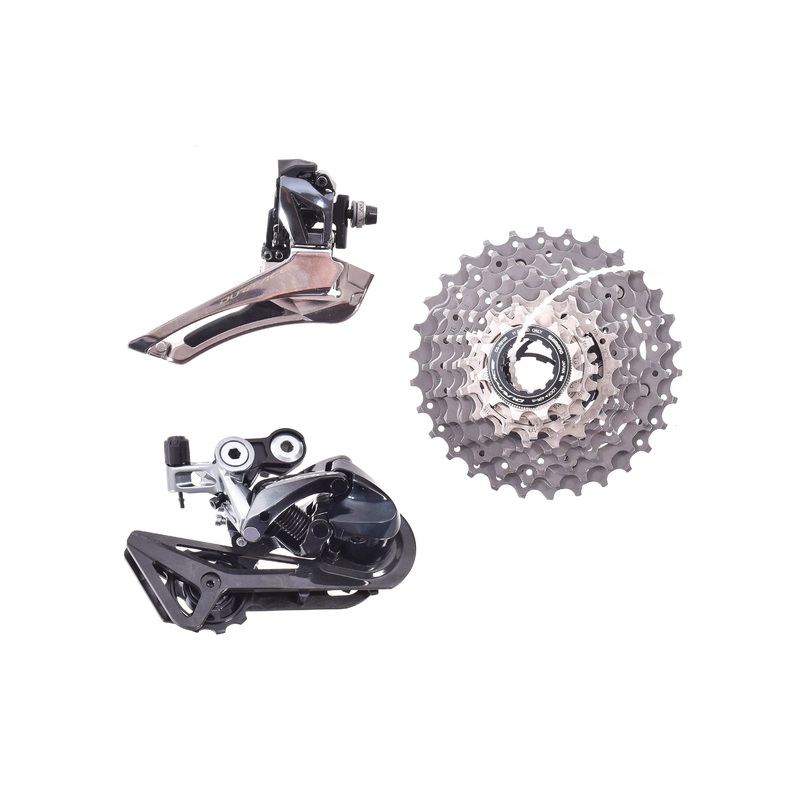 USED Shimano Dura-Ace R9100 Partial Drivetrain Road Groupset Front and Rear Derailleurs 11-30T Cassette FD RD CS 11 Speed
