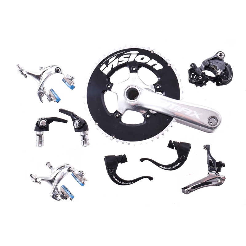 USED Shimano Ultegra/Dura-Ace 2×11 speed Mixed Time Trial Groupset w/ 175mm 52/38T Crankset