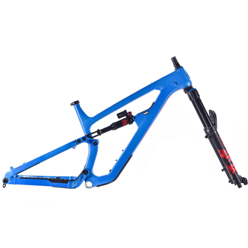DEMO Salsa Blackthorn Carbon Frame and Fox 36 Fork – 29″, Blue, Large, GRADE C