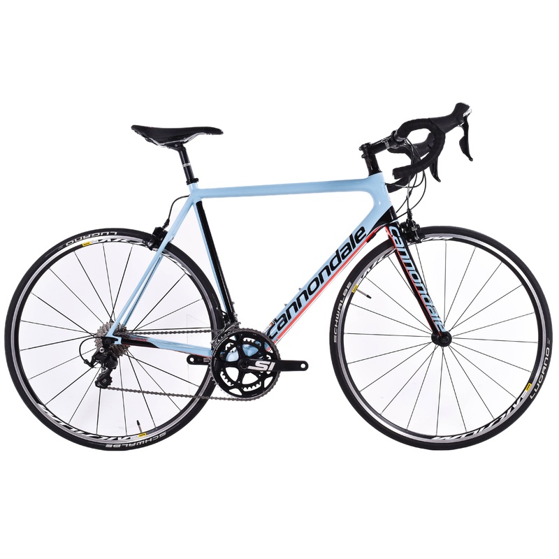 USED 2017 Cannondale SuperSix Evo 105 56cm Carbon Road Bike Blue 2×11 speed