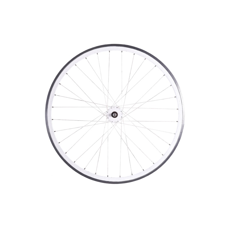 USED Phil Wood Front Track Wheel 700c White Rim Brake Bolt-on 100mm Spacing