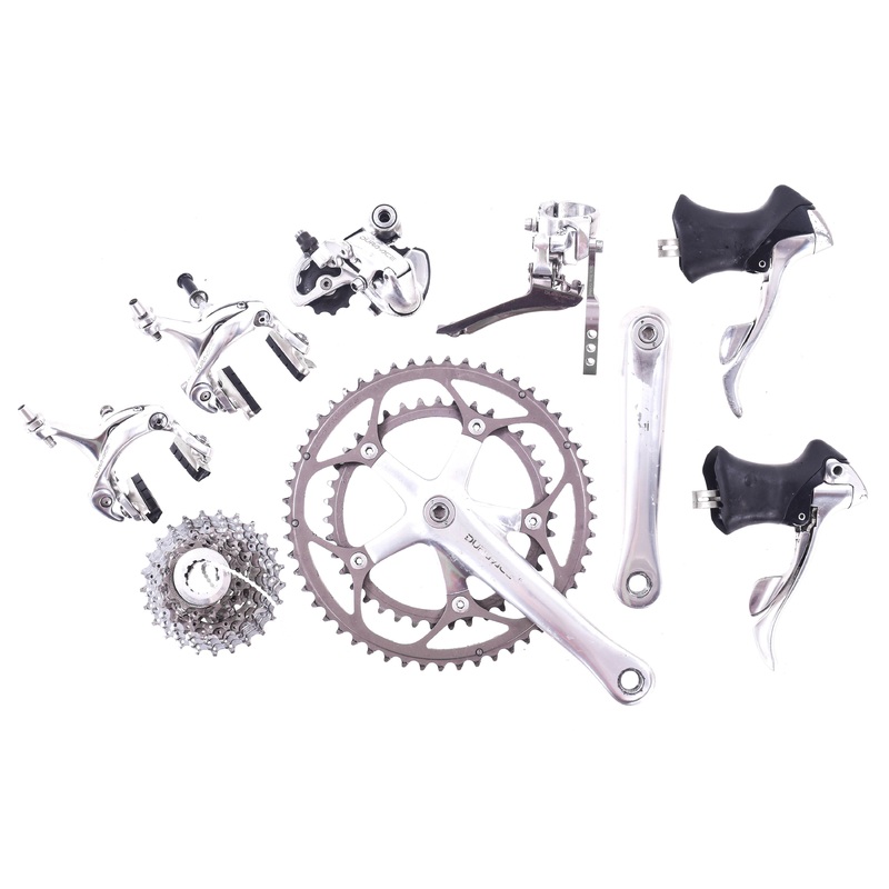 USED Shimano Dura-Ace 7700 2×9 speed Road Groupset 172.5mm 53/39T Crank