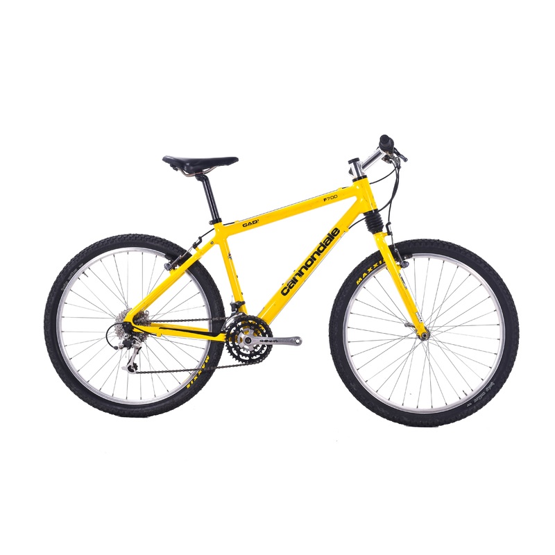 USED Vintage Cannondale CAAD2 F700 Mountain Bike Medium Shimano XT/LX 3×8 speed Yellow- AS IS