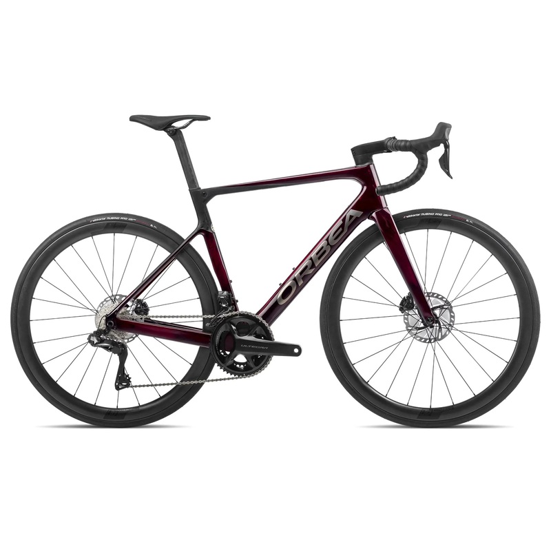 NEW 2022 Orbea Orca M20iLTD 12 Speed Ultegra Di2 Carbon Road Bike – Red Wine (Gloss) / Carbon Raw (Matte), 55cm