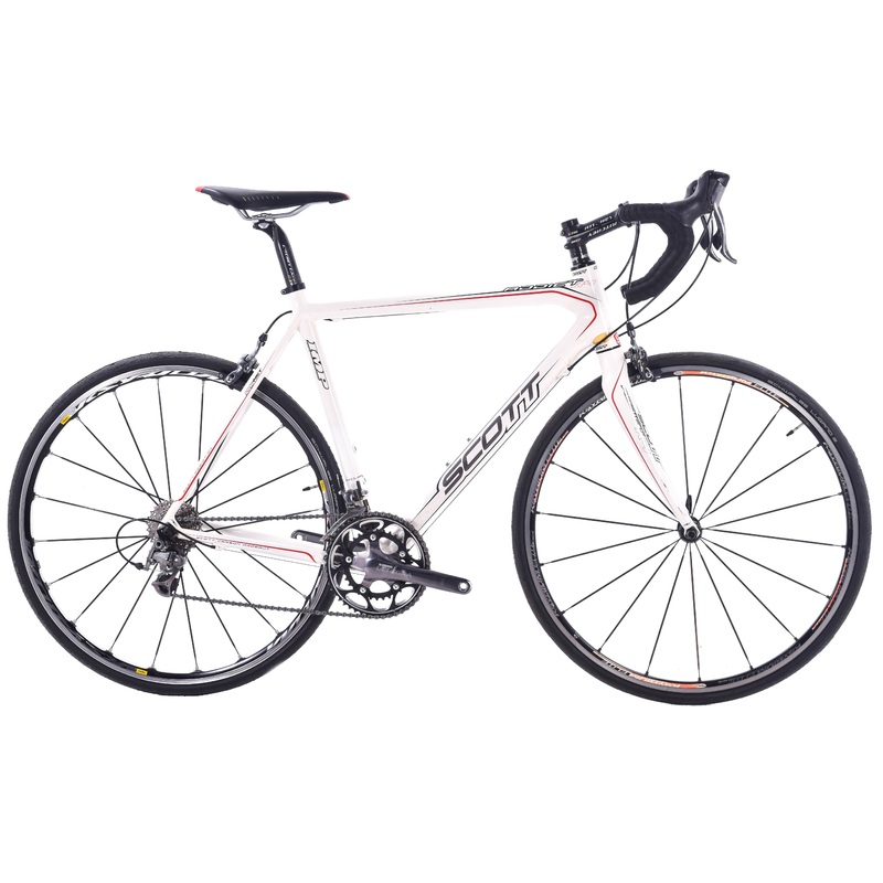 USED 2008 Scott Addict R4 Carbon 56cm Road Bike Ultegra 6600 2×10 speed