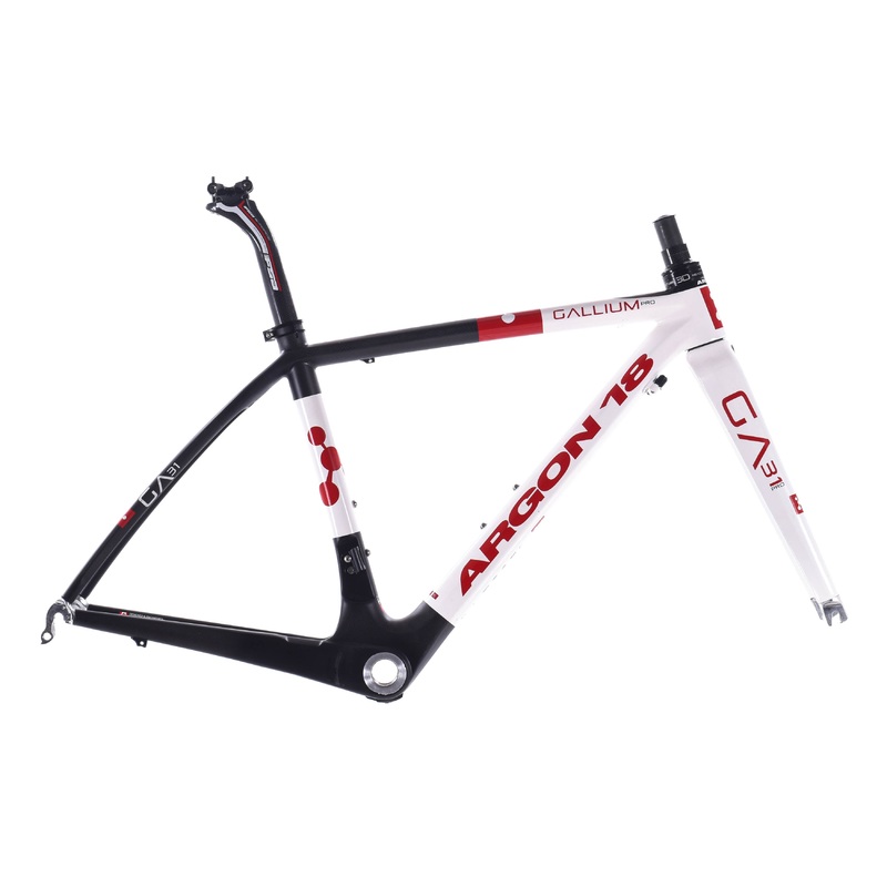 USED 2011 Argon 18 Gallium Pro XS Carbon Road Bike Frame Rim Brake White Black Red