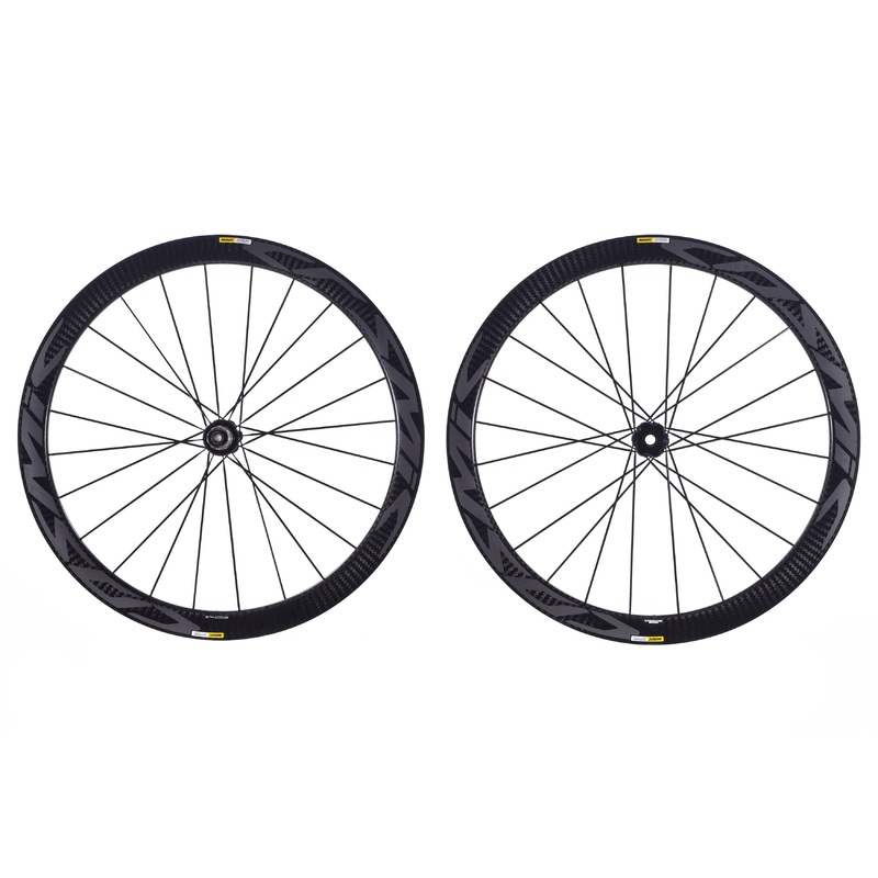 USED Mavic Cosmic Pro Carbon 700C Wheelset 12mm Thru Axle Center Lock Disc