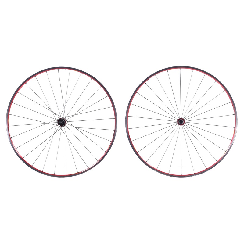 USED Mavic Helium SUP Red 700C Tubular Road Wheelset Rim Brake Quick Release
