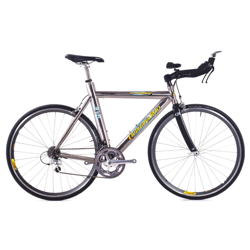 USED Quintana Roo Ti-Phoon 57cm Titanium Time Trial Bike Shimano Dura-Ace 7700 2×9 speed