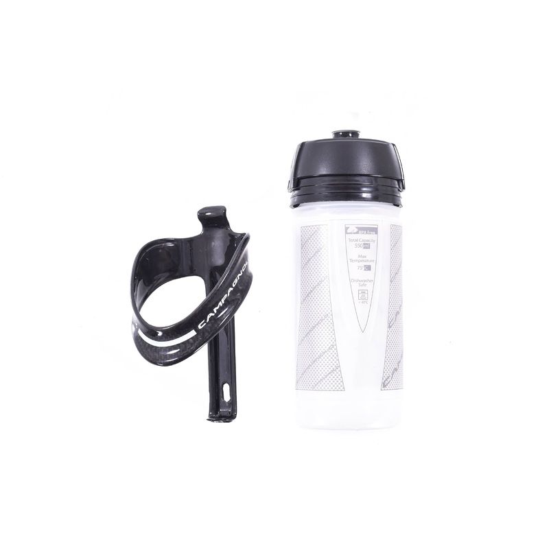 NEW Campagnolo SUPER RECORD Carbon Fiber Water Bottle Cage w/ 550 ML Bottle