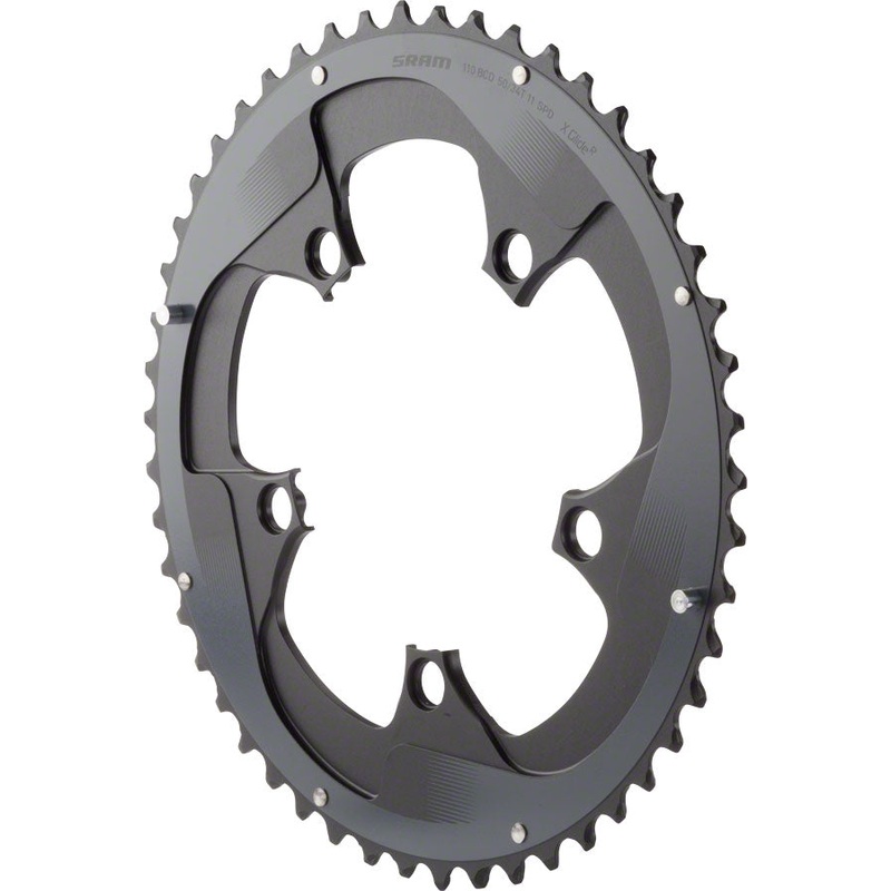 NEW SRAM Force 22 50T 110mm BCD YAW Chainring Black for Hidden or Non-Hidden Bolt Use with 34T