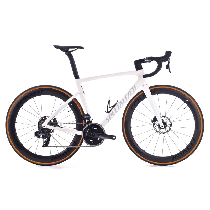 USED 2021 Tarmac SL7 Pro 54cm Carbon Road Bike SRAM Force AXS 2×12 speed Roval Rapide CL Wheels White