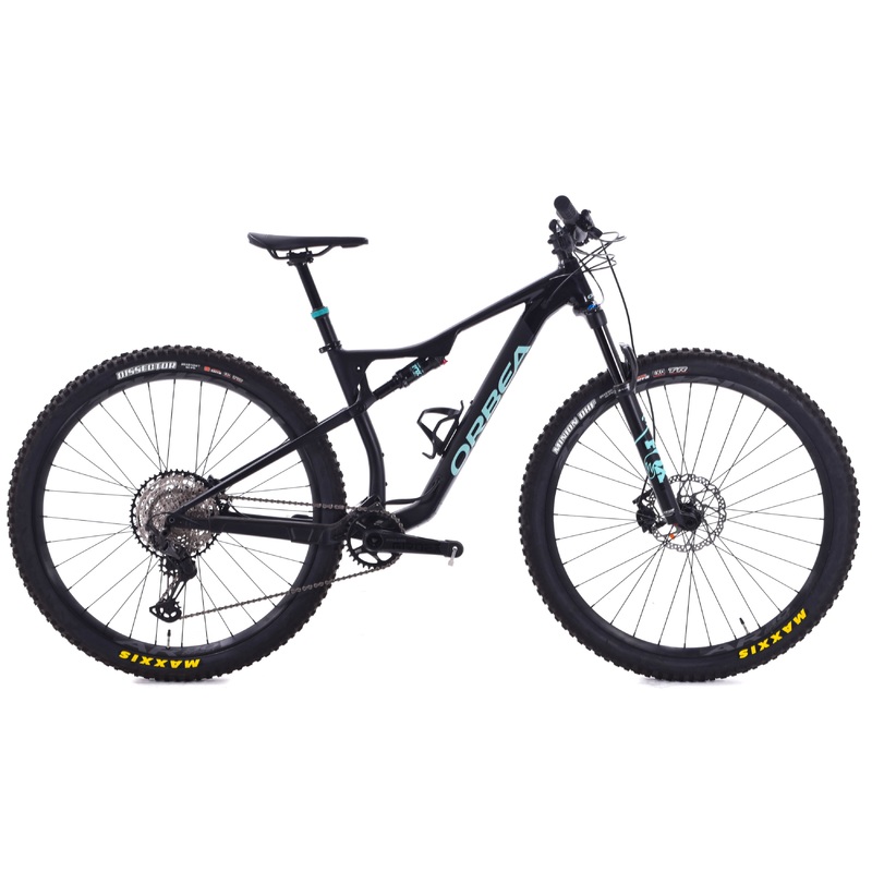 USED 2022 Orbea OIZ H30 Medium Full Suspension XC Mountain Bike Black/Green Shimano Deore XT 1×12 Speed