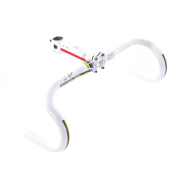 USED 3T Rotundo Team 2010 Campione Drop Handlebar 42cm  w/ ARX Team Stem 140mm White