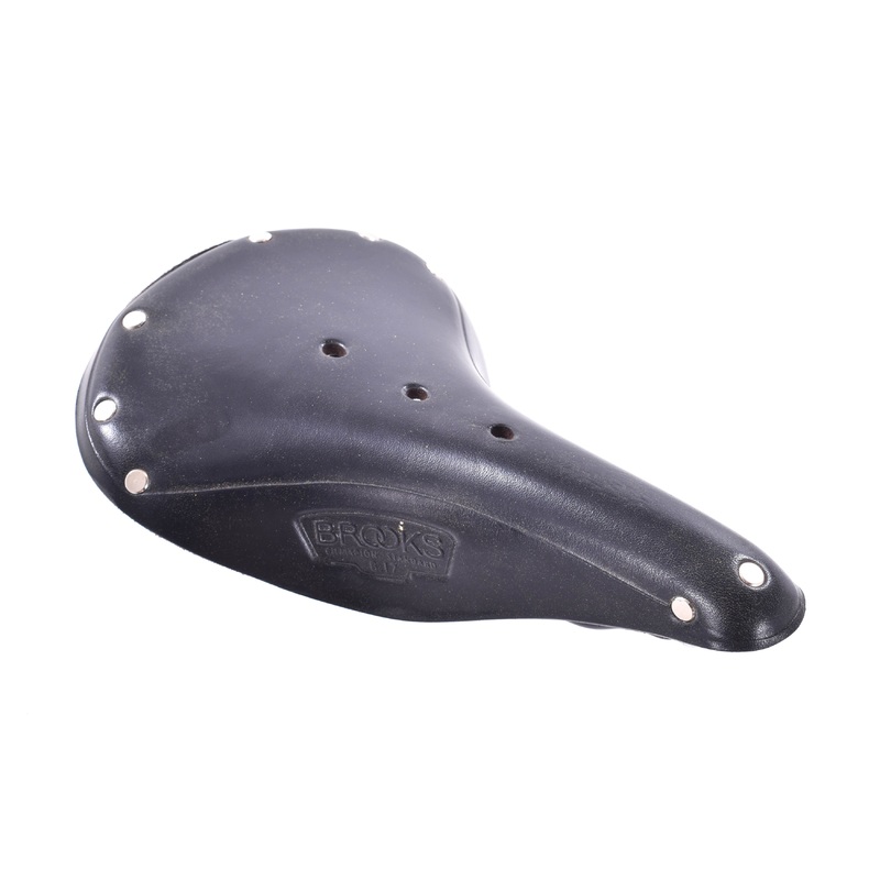 USED Brooks B17 Leather Saddle Black Steel Rails