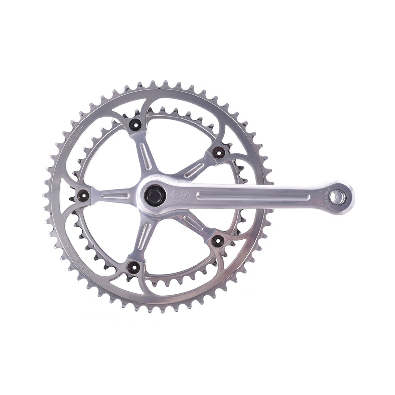 USED Campagnolo Nuovo/Super Record Strada 170mm Square Taper 54/42T Crankset with BB