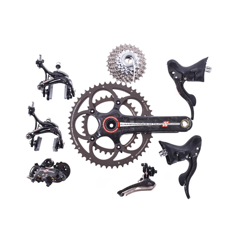 USED Campagnolo Super Record 2×11 speed Road Groupset Mechanical Rim Brake Carbon