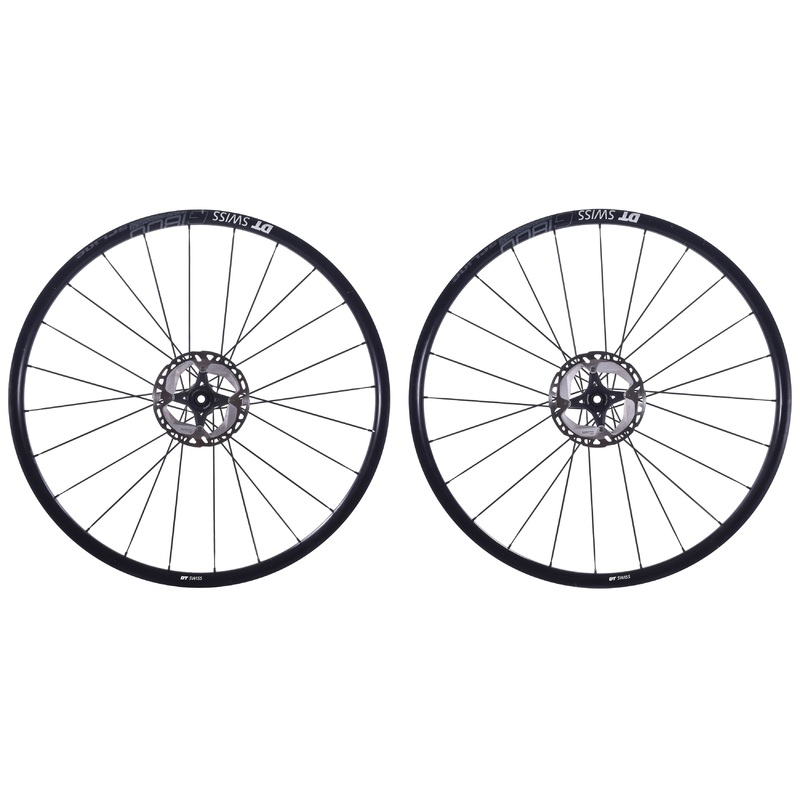 USED DT Swiss G1800 Spline 700C Wheelset 12mm Thru Axle Tubeless Shimano HG