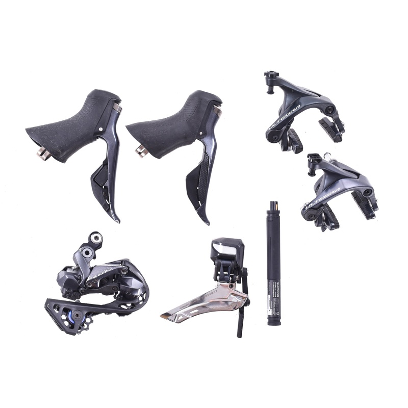 USED Shimano Ultegra Di2 R8050 Series Electronic Road Groupset 2×11 w/ Mechanical Rim Brakes, Shifters, Derailleurs, Cassette, Charger