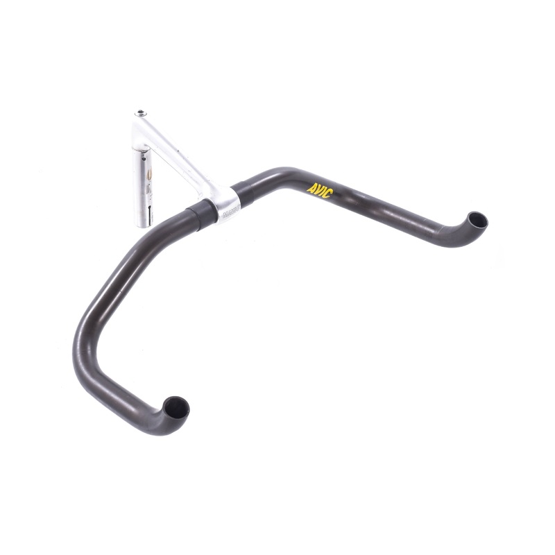 USED Vintage Mavic 42cm Bull Horn Time Trial Handlebar w/ 130mm Quill Stem