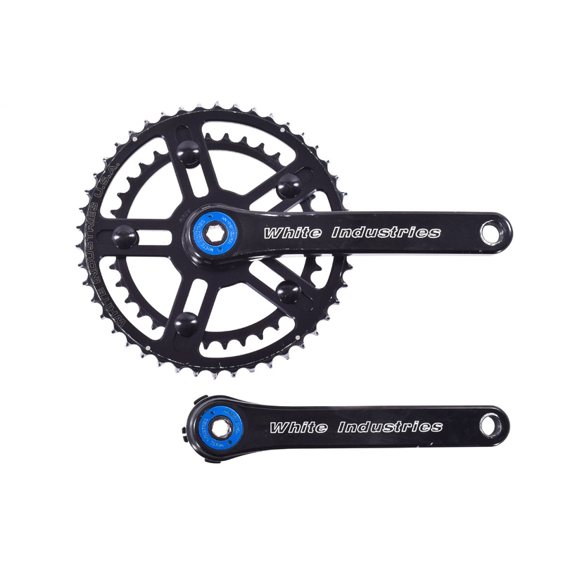 USED White Industries M30 180mm Crankset w/ 46/36T Chainrings Black – No Spindle