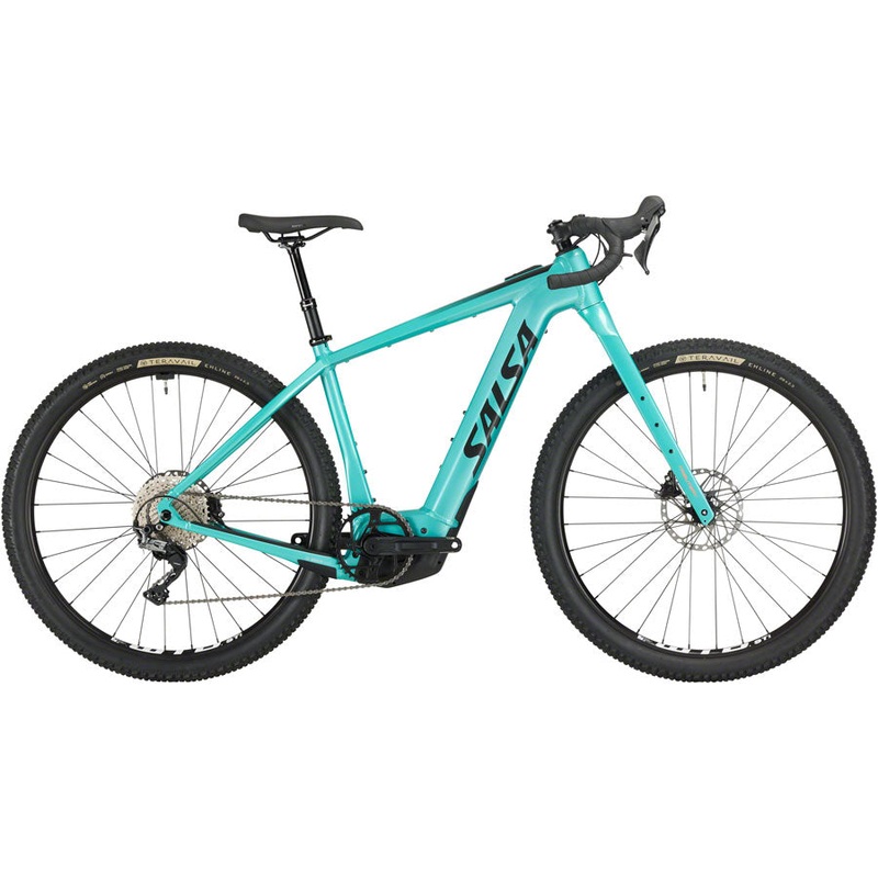 DEMO Salsa Tributary GRX 600 Ebike – 29″, Aluminum, Teal, Large, GRADE B