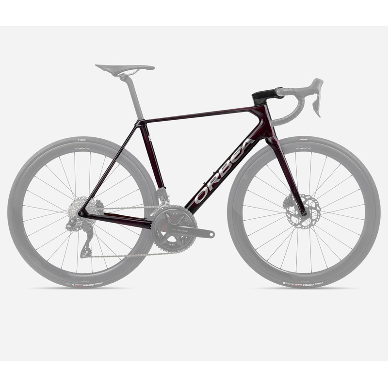 NEW 2025 Orbea Orca OMR Carbon Road Bike Frameset Ivory White-Burgundy (Gloss)-Vulcano (Matt) 47
