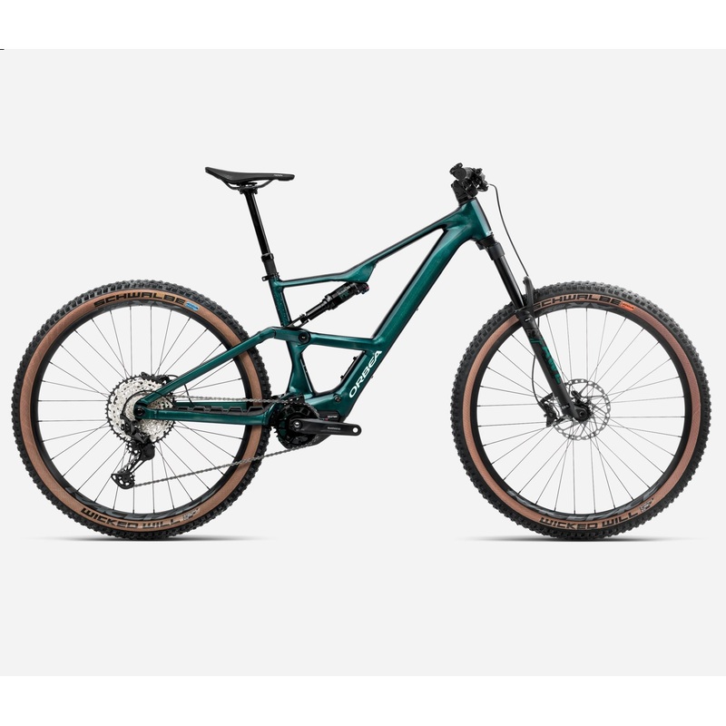 NEW 2025 Orbea Rise SL H20 Aluminum 20mph E-Mountain Bike – Shimano SLX M7100, Shimano EP600 RS Gen2 MC, 630Wh Escape Green – Splash Ice Green (Gloss) S