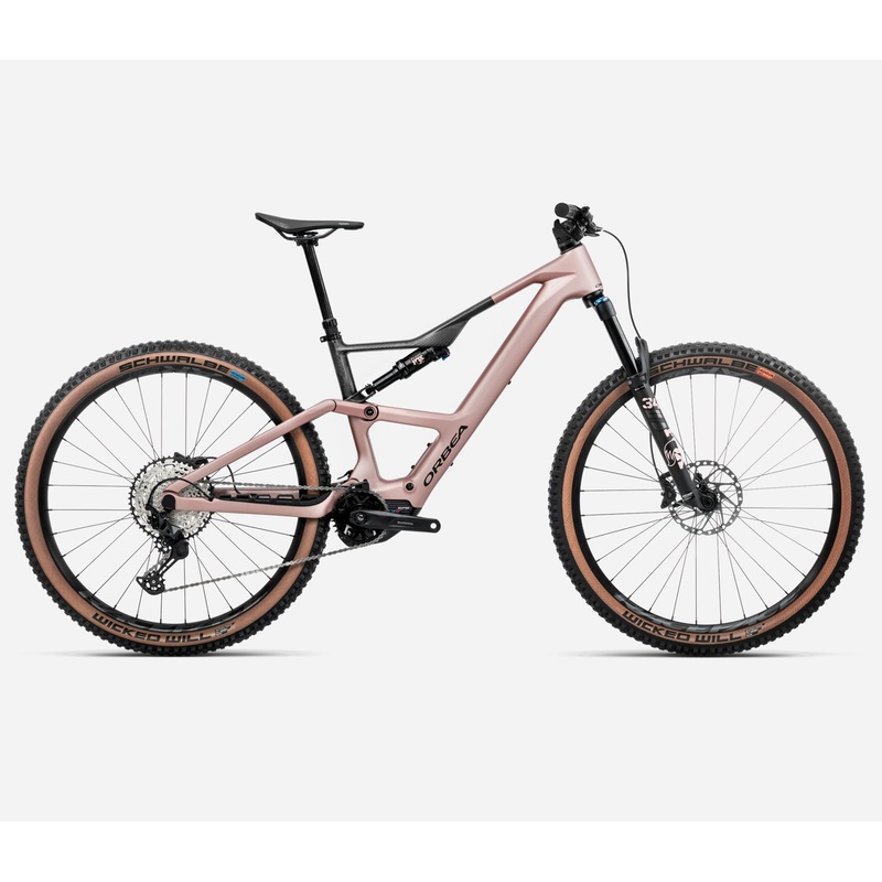 NEW 2025 Orbea Rise SL M20 Carbon 20mph E-Mountain Bike – Shimano SLX M7100, Shimano EP600 RS Gen2 MC Desert Rose – Carbon Raw (Matte) S630 – 420Wh S