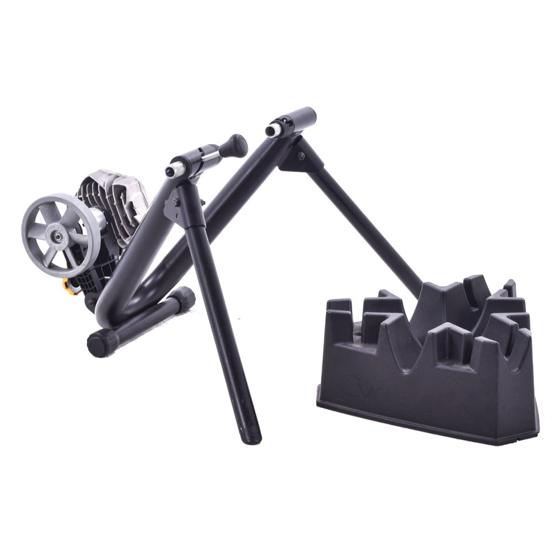 USED CycleOps Fluid 2 Rear Wheel Trainer and Climbing Block