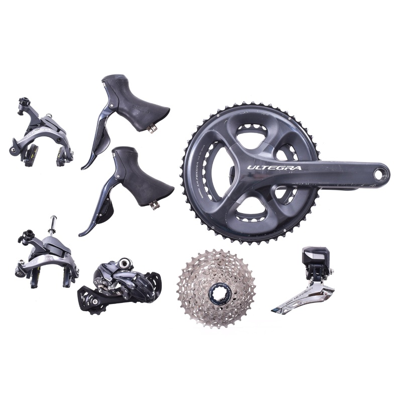 USED Shimano Ultegra 6870 Di2 2×11 speed Road Groupset Rim Brake 175mm 50/34T Crank