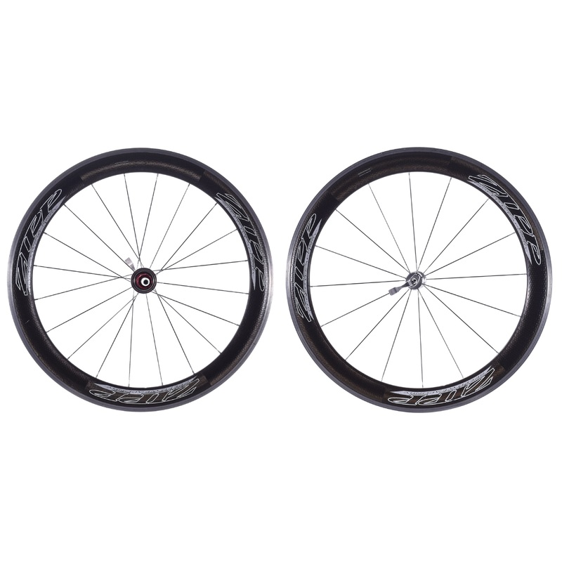 USED Zipp 404 700C Carbon Road Wheelset 10 speed w/ Alloy Rim Brake Track Quick Release