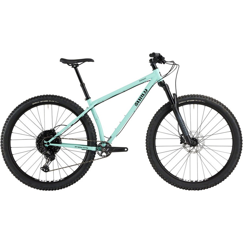 DEMO Surly Krampus Front Suspension Mountain Bike – 29″, Steel, Blue Oyster Coat, Medium, GRADE TEST