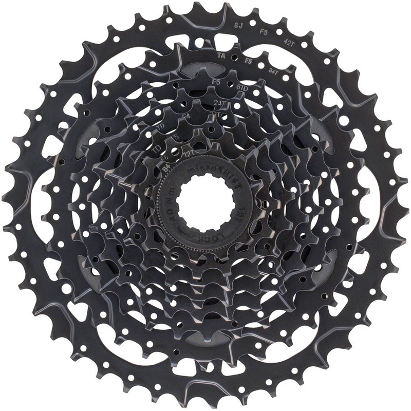 NEW microSHIFT Acolyte Cassette – 8 Speed, 12-42t, Black, ED Coated