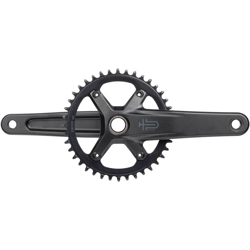 NEW microSHIFT Sword 1x Crankset – 10-Speed, 110 Asym BCD, 24mm Spindle, Black 42t 165mm