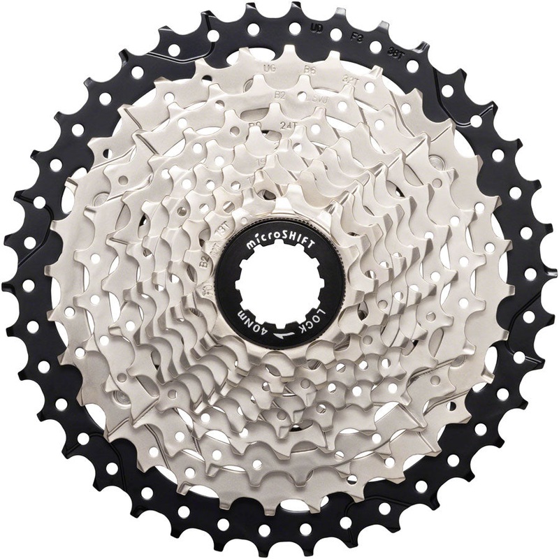 NEW microSHIFT Sword Cassette – 10 Speed, 11-38t, Full Steel Construction, Satin Nickel