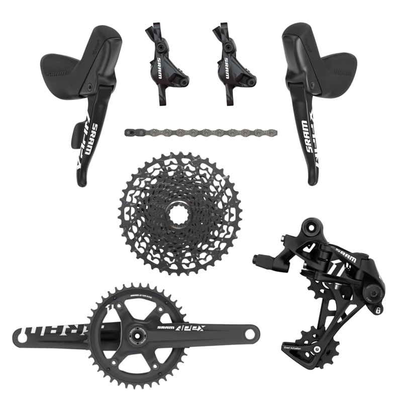 NEW SRAM Apex 1×11 Drop Bar Hydraulic Groupset, 42t, 11-42t, Post Mount – Gravel, CX, All-Road 165mm