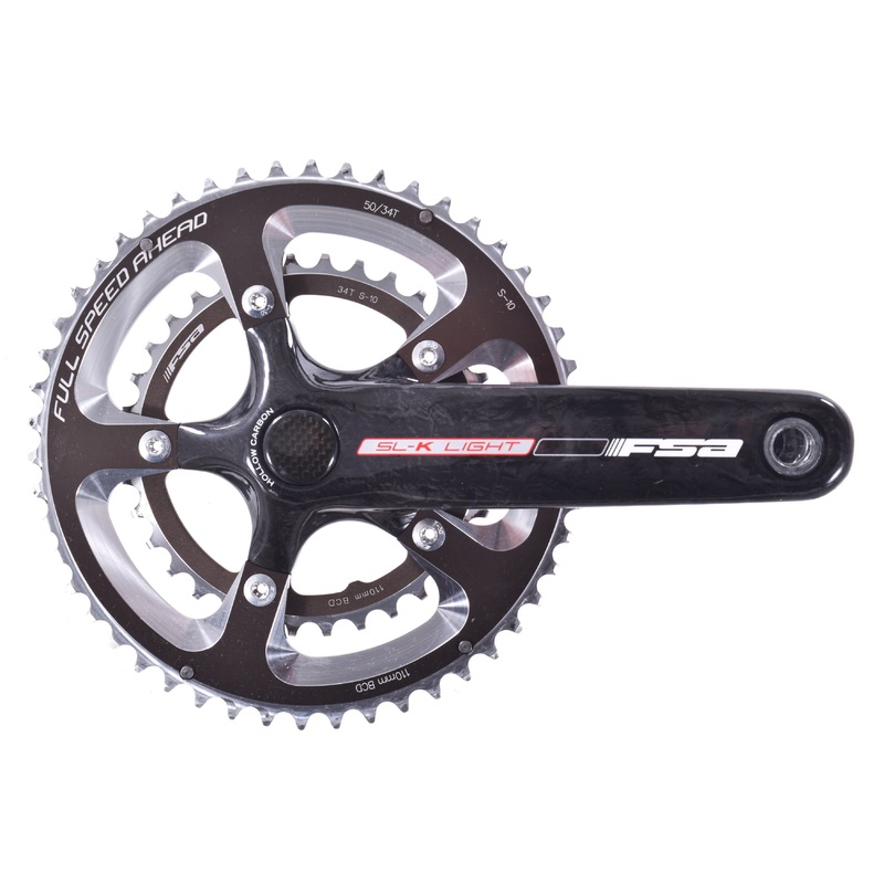 USED FSA SL-K Light Hollow Carbon Road Crankset 172.5mm 50/34T 110mm BCD