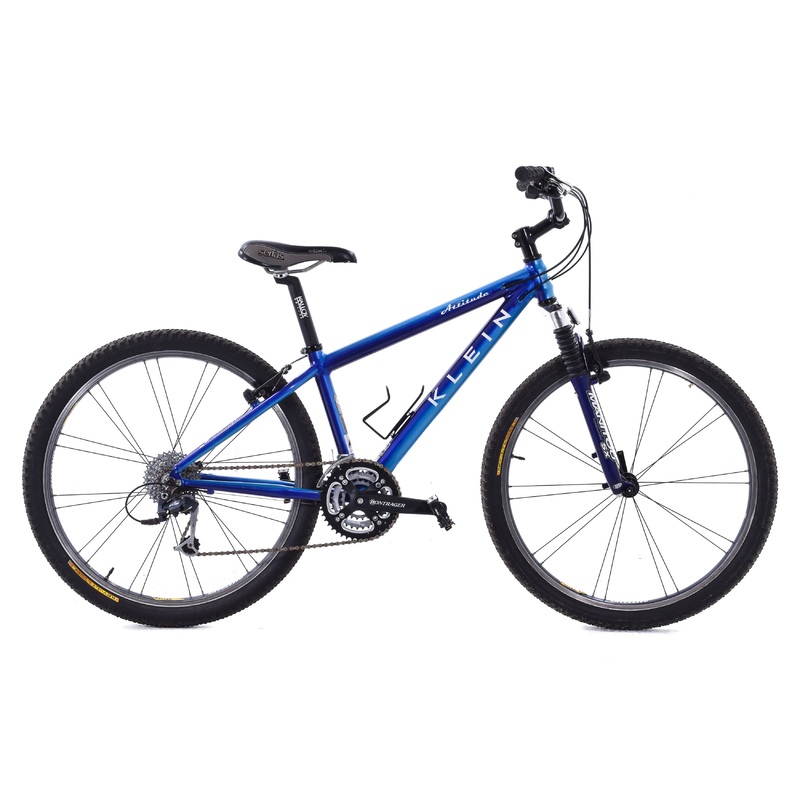 USED Klein Attitude Alloy XS Mountain Bike 3×9 Speed Shimano Deore Blue Fade 26″