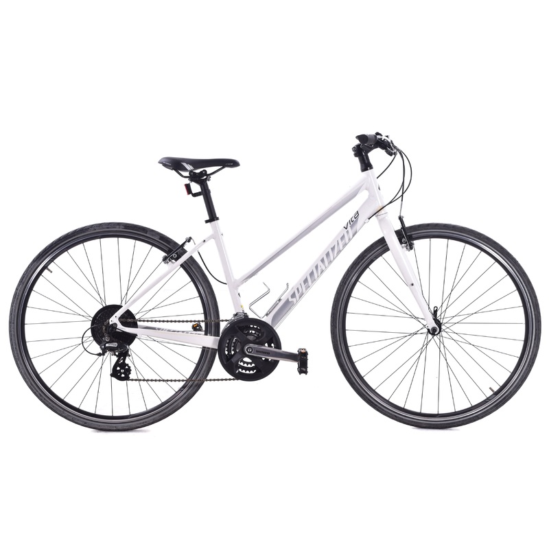 USED Specialized Vita Step Thru Aluminum Hybrid Bike Medium White 3×8 speed