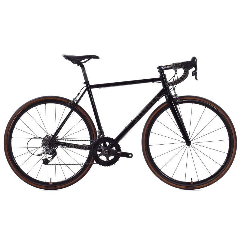 USED Stinner Gibraltar 54cm Custom Steel Road Bike w/ Carbon Wheels SRAM Red/Force 22 Rim Brake