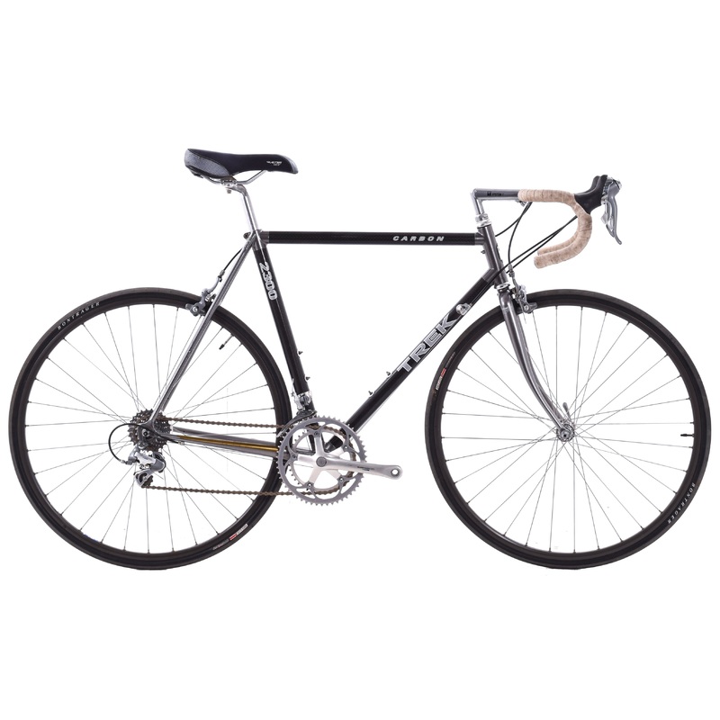USED Vintage Trek 2300 Carbon/Aluminum Lugged 56cm Road Bike Shimano 600 Tri Color STI 2×8 speed -AS IS